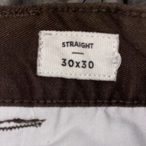 Brown pants size 30x30-straight. They’ve been worn before but in good condition